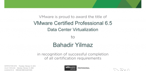 VMware Certified Professional 6.5 – Data Center Virtualization